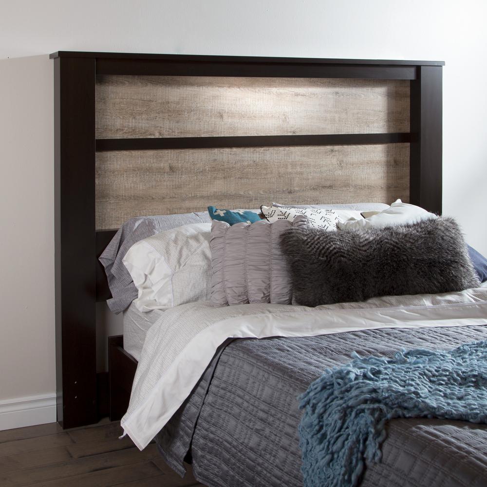 South S Gloria Chocolate And Weathered Oak King Headboard South S Gloria Chocolate And Weathered Oak King Headboard