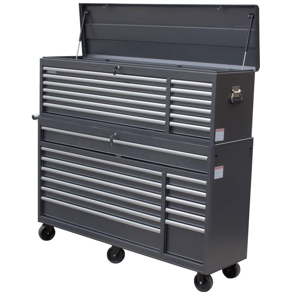 WEN 66 in. 24Drawer Tool Chest and Combo, Gray77066 The