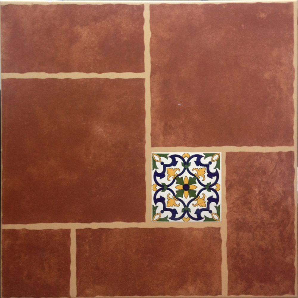 Cali Rojo 18 in. x 18 in. Ceramic Floor Tile 15.40 sq. ft. \/ case3110  The Home Depot