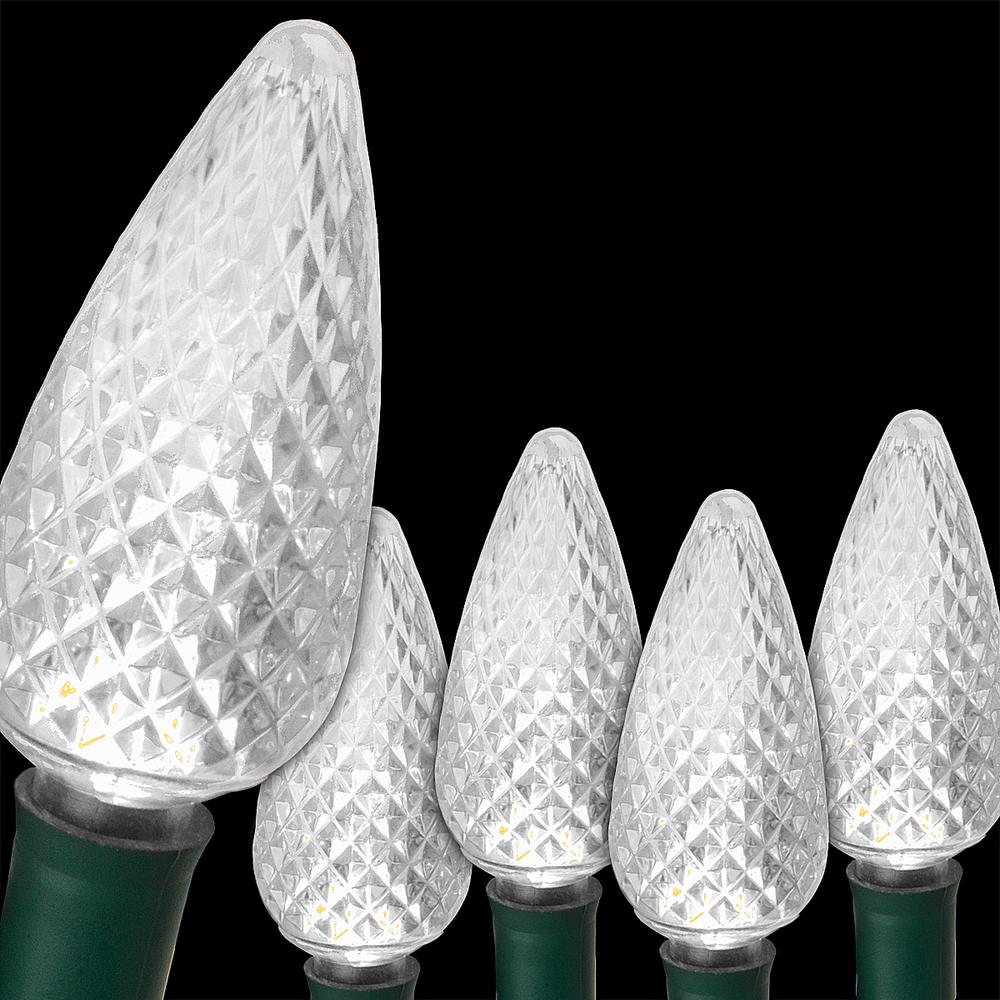 Superbright 16 Ft 25 Light Led Cool White C9 String Light Set 20346 The Home Depot
