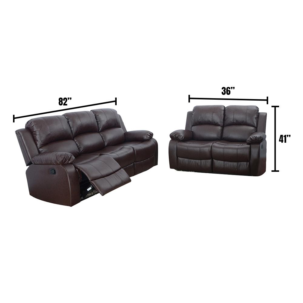Star Home Living Espresso Brown 2 Piece Leather Living Room Set GS2900 2PC The Home Depot