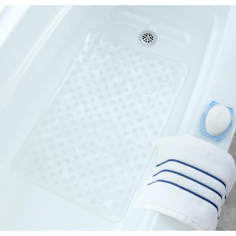 SlipX Solutions 17 in. x 25 in. Essential Bath Mat in Clear044131