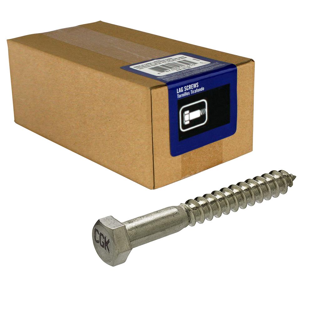 3//8 in Prime-Line 9056163 Hex Lag Screws 50-Pack X 2 in. A307 Grade A Zinc Plated Steel