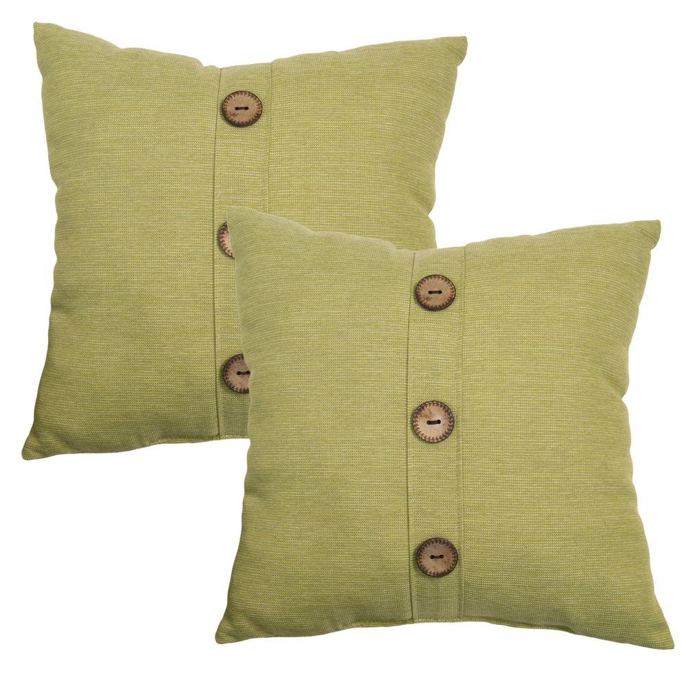 Hampton Bay 18 in. Cayenne Stripe Outdoor Toss Pillow with Flange (2