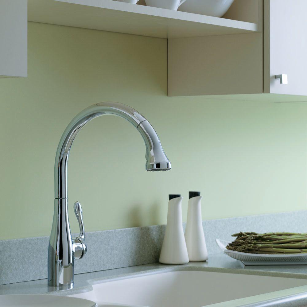 Hansgrohe Allegro E Single-Handle Pull-Out Sprayer Kitchen Faucet in Chrome