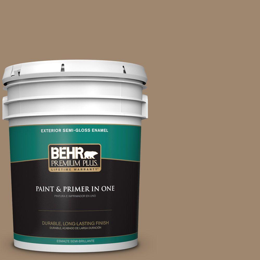 BEHR Premium Plus 5gal. 700D5 Toffee Crunch SemiGloss Enamel