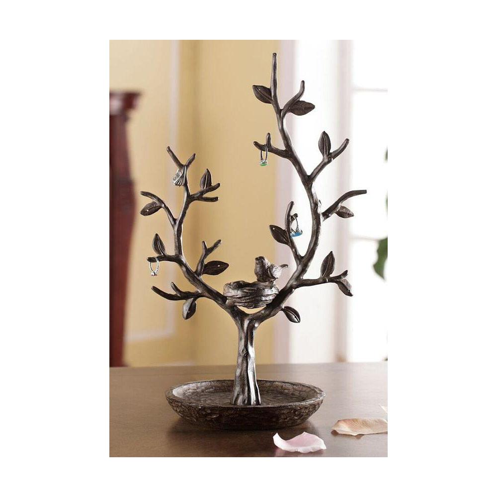 Home Decorators Collection 15 in. Aluminum Bird and Twig Jewelry Tree