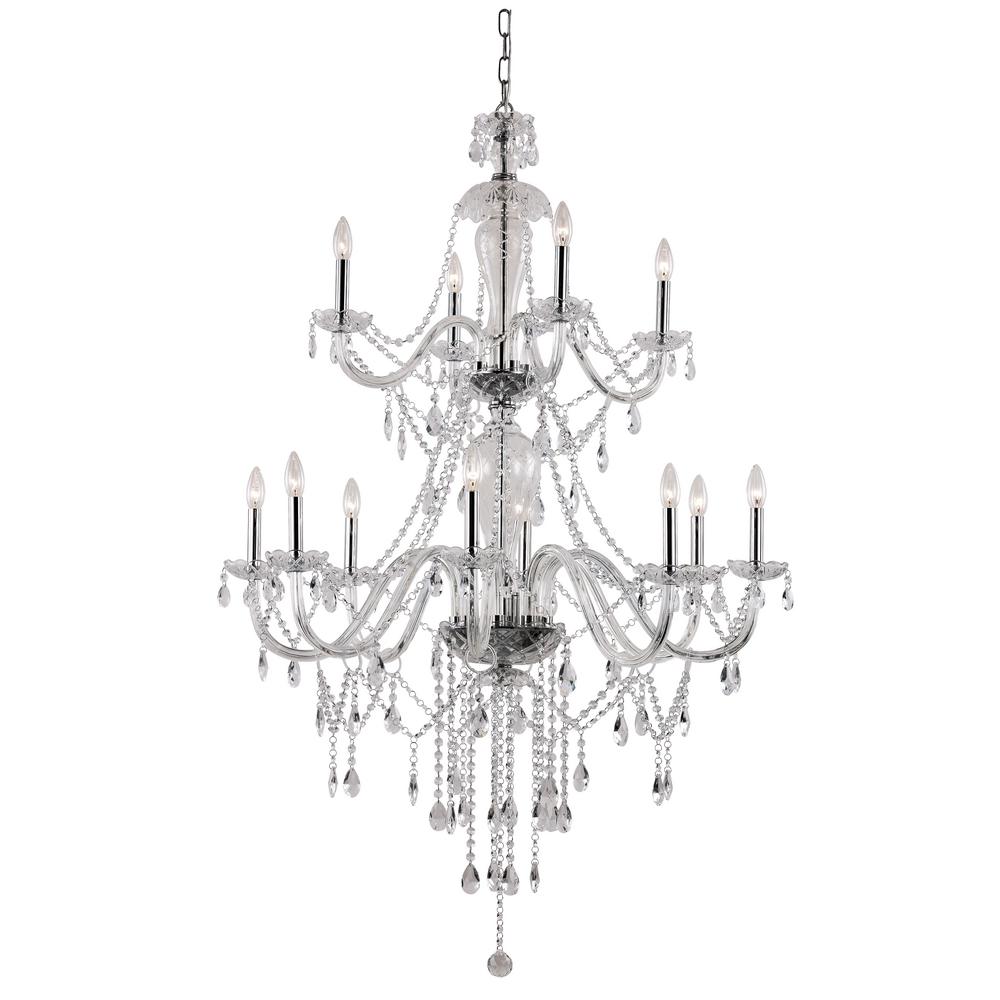 Bel Air Lighting Crystal Fountain 12 Light Polished Chrome Bel Air Lighting Crystal Fountain 12 Light Polished Chrome Chandelier