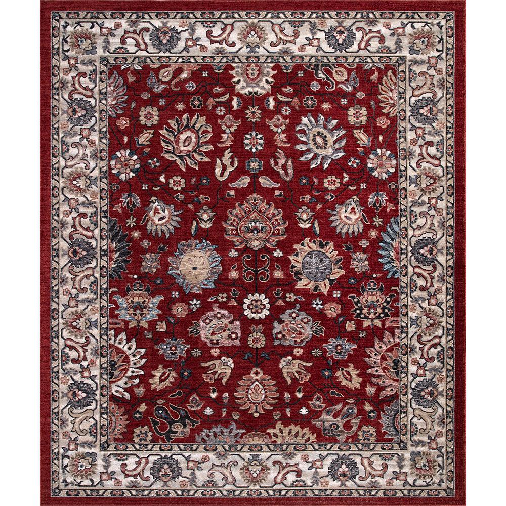 StyleWell Gramercy Red 6 ft. x 8 ft. Floral Area Rug-50706 - The Home Depot