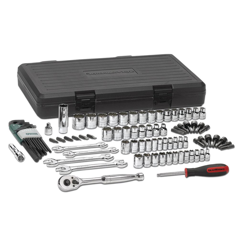 88Pc. 1/4in. and 3/8in. Dr Mechanics Tool Set