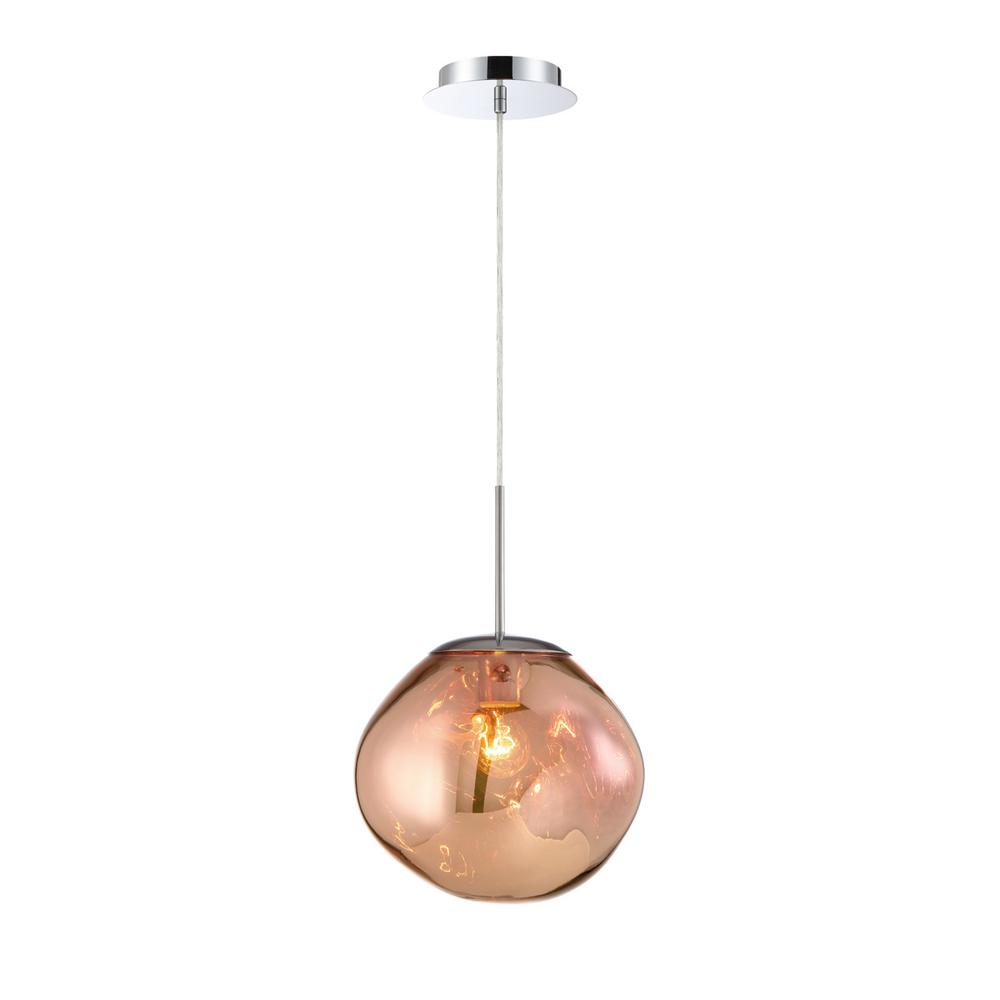 Eurofase Bankwell 1 Light Copper Pendant 34287 019 The Home Depot Light Copper Pendant 34287 019