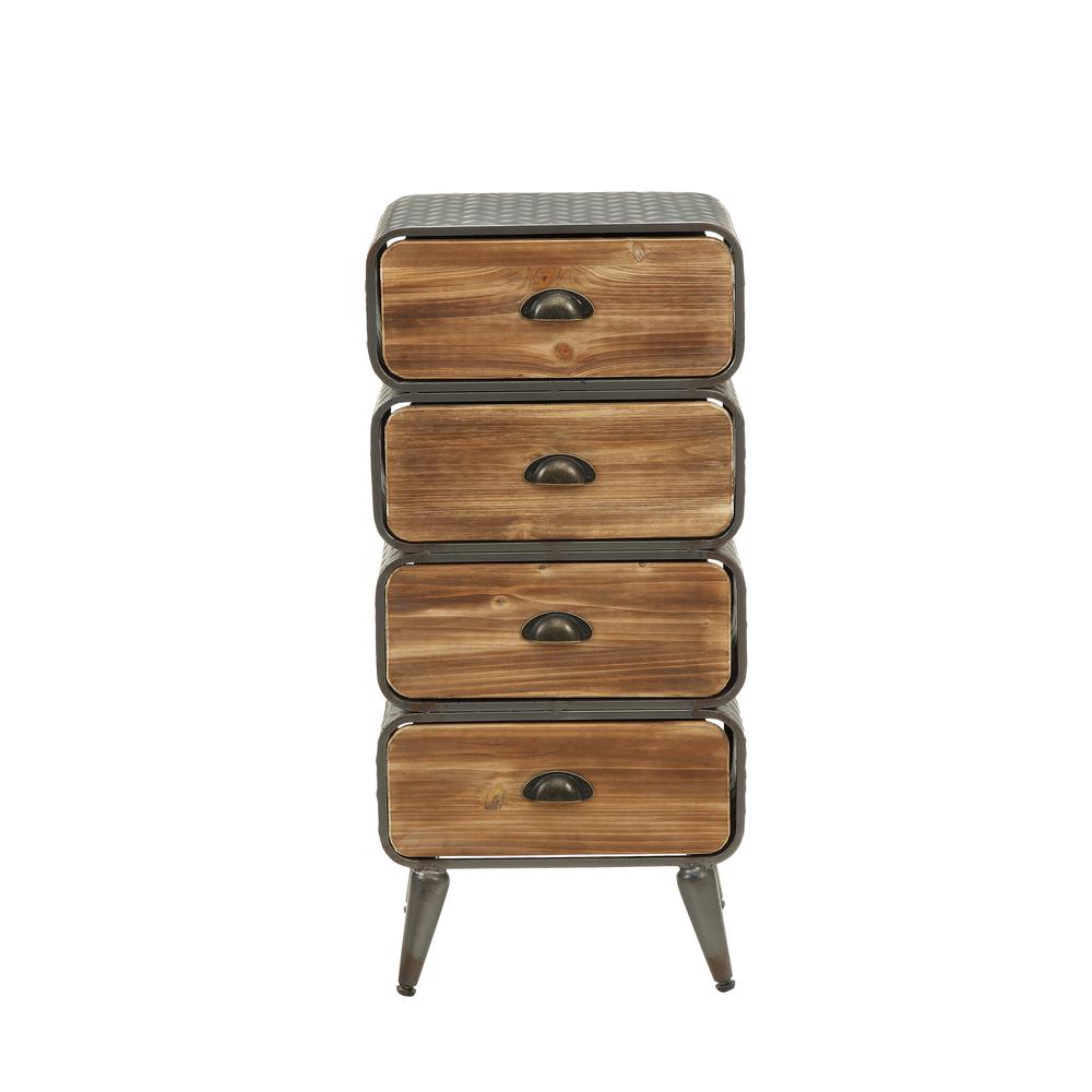 4d Concepts Urban Loft Rustic Natural Pine 4 Rounded Drawer Chest