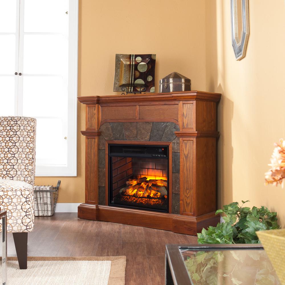 Real Flame 5950e Chateau Corner Electric Fireplace Small Dark