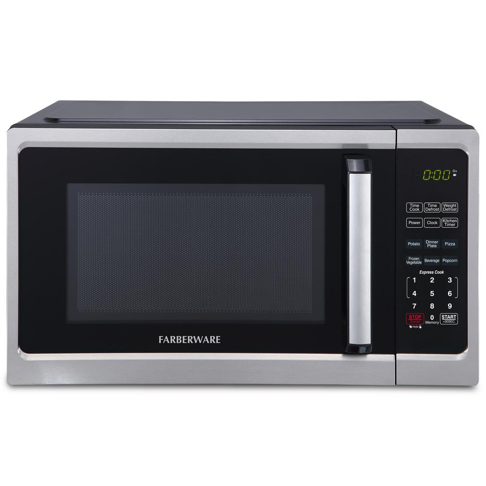 Farberware 0.9 cu. ft. 900Watt Countertop Microwave Oven in Stainless