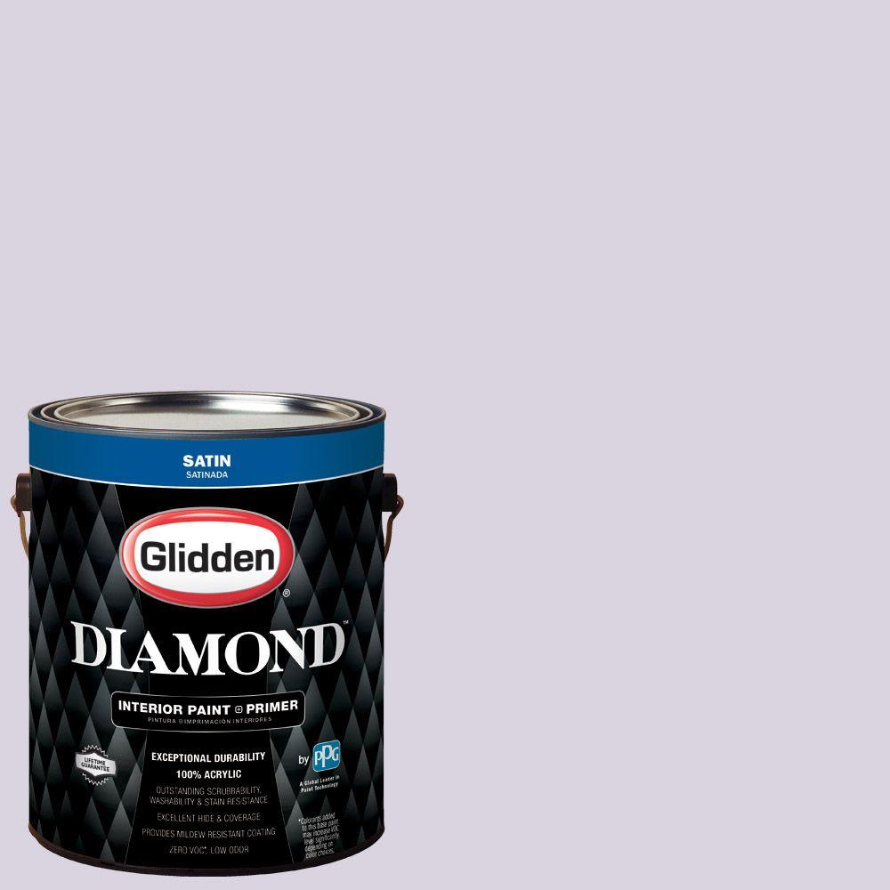 Glidden Diamond 1 gal. HDGV57 Scent Of Purple Satin Interior Paint with PrimerHDGV57D01SAN