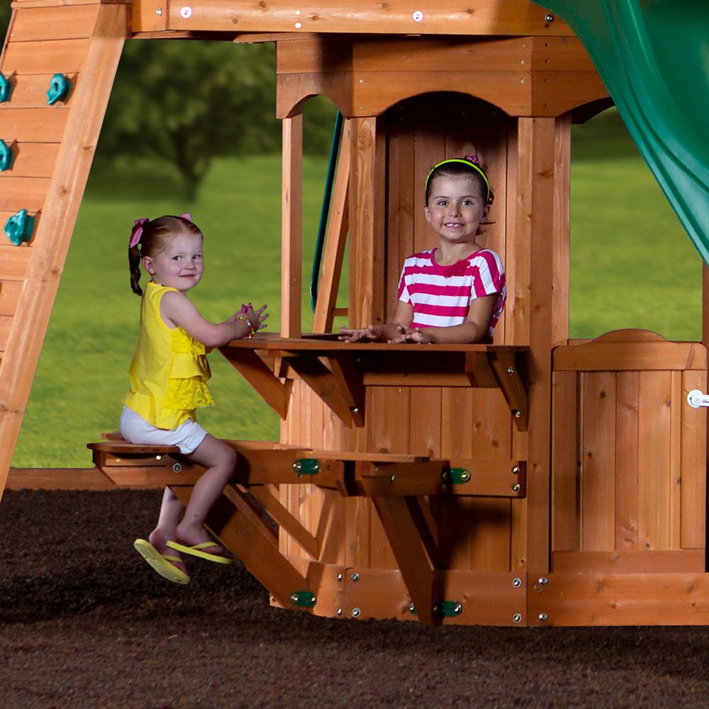 backyard discovery woodland all cedar wood playset swing set