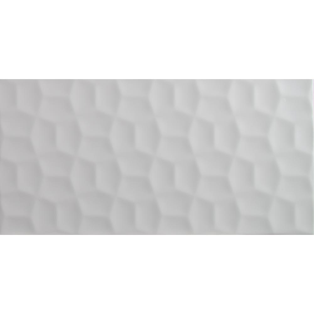 MSI Dymo Stripe White Glossy 12 in. x 24 in. Glazed Ceramic Wall Tile