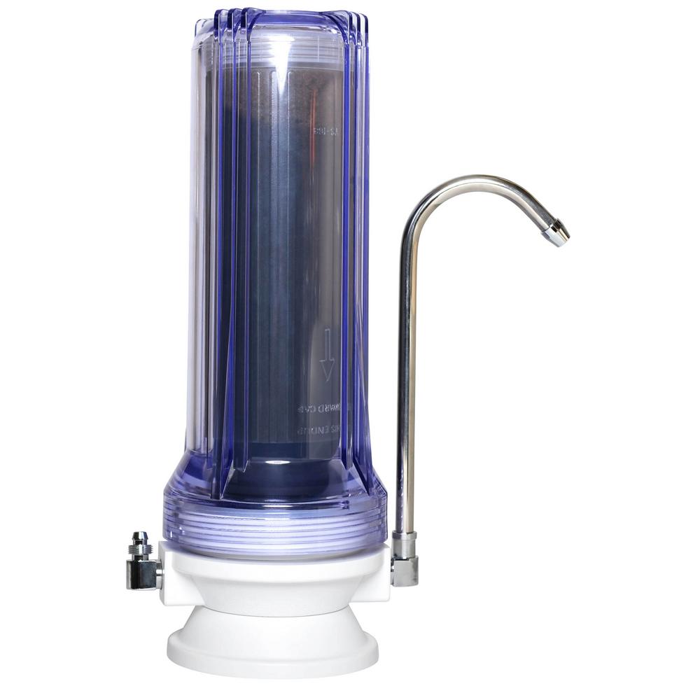 Anchor Usa Premium 3 Stage Counter Top Water Filtration System In Clear