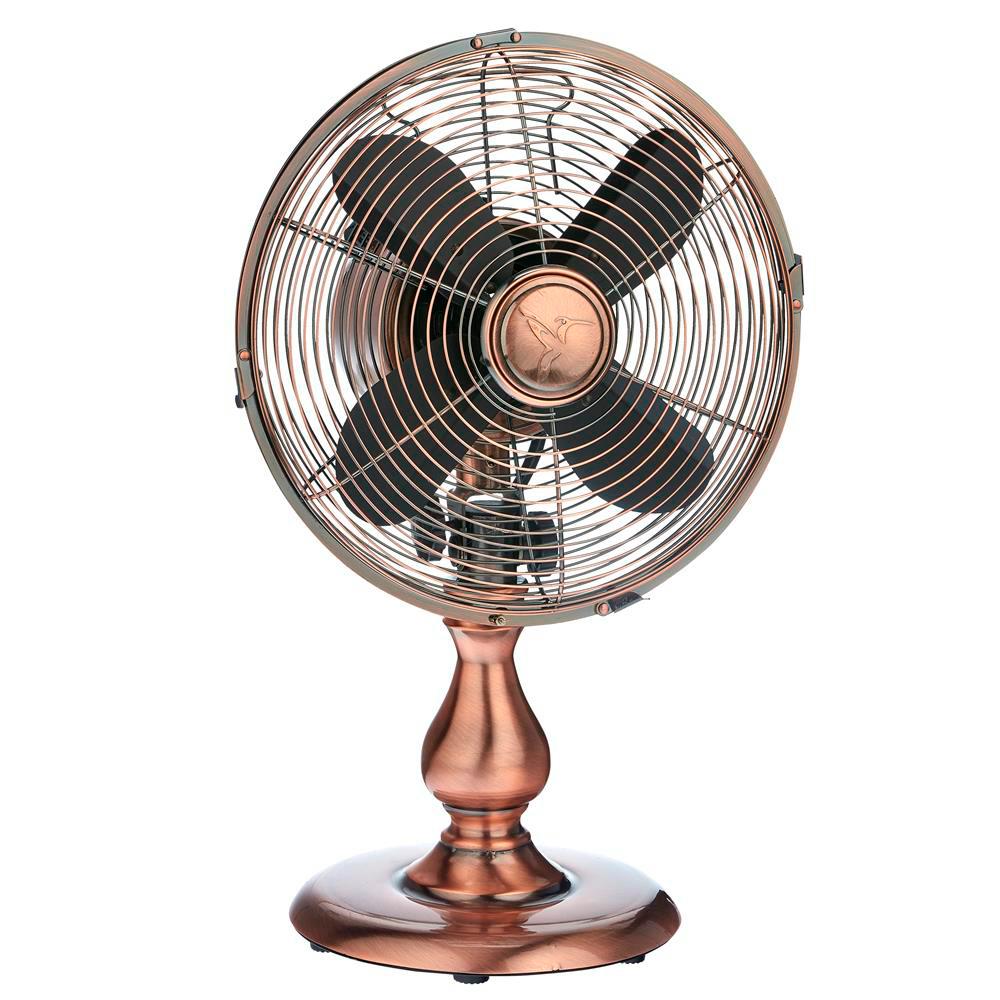 Designer Aire 10 In 3 Speed Copper Table Fan Hdf0711 The Home Depot