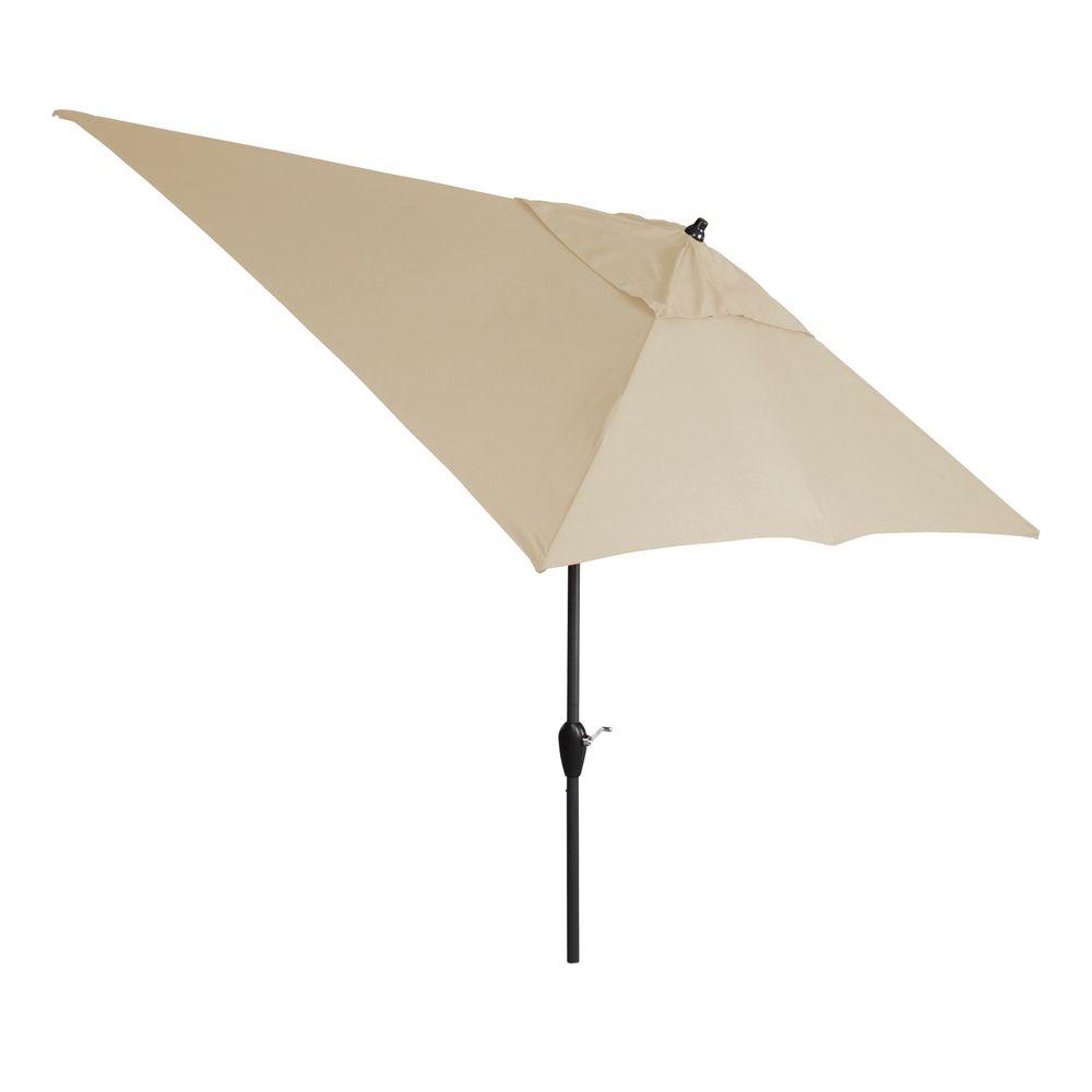 Hampton Bay 10 ft. x 6 ft. Aluminum Patio Umbrella in Sunbrella
