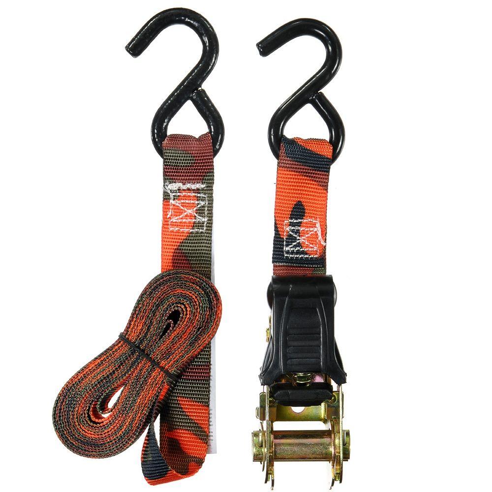 Keeper 12 ft.x 1 in. x 500 lbs. Ratchet Tie-Down, Blaze Camo-83101 ...