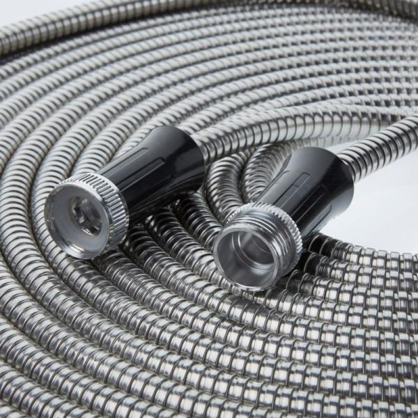 Bionic Steel 1 2 In Dia X 25 Ft Heavy Duty Stainless Steel Garden Hose 1581 The Home Depot