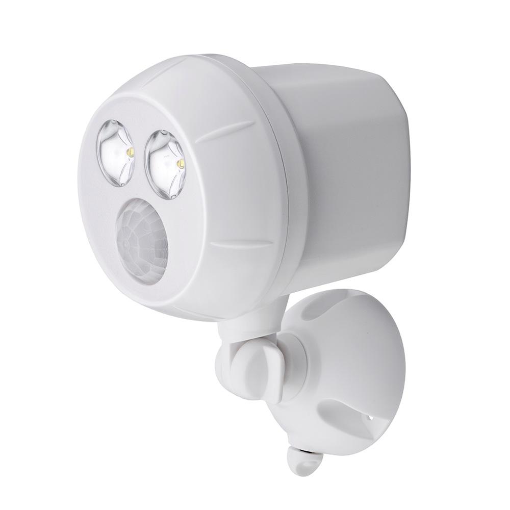 Battery Motion Sensing Outdoor Security Lighting 400 Lumen Outdoor White Weatherproof Wireless Battery Powered Led Ultra Bright Spot Light With Motion Sensor