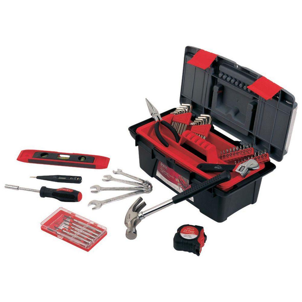 Apollo Household Tool Kit with Tool Box (53-Piece)-DT9773 - The Home Depot