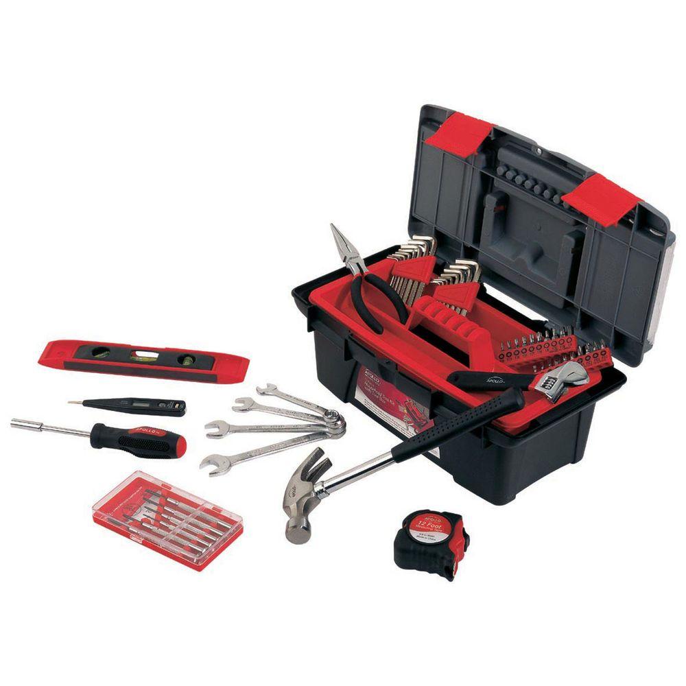 Apollo Household Tool Kit with Tool Box (53Piece)DT9773 The Home Depot