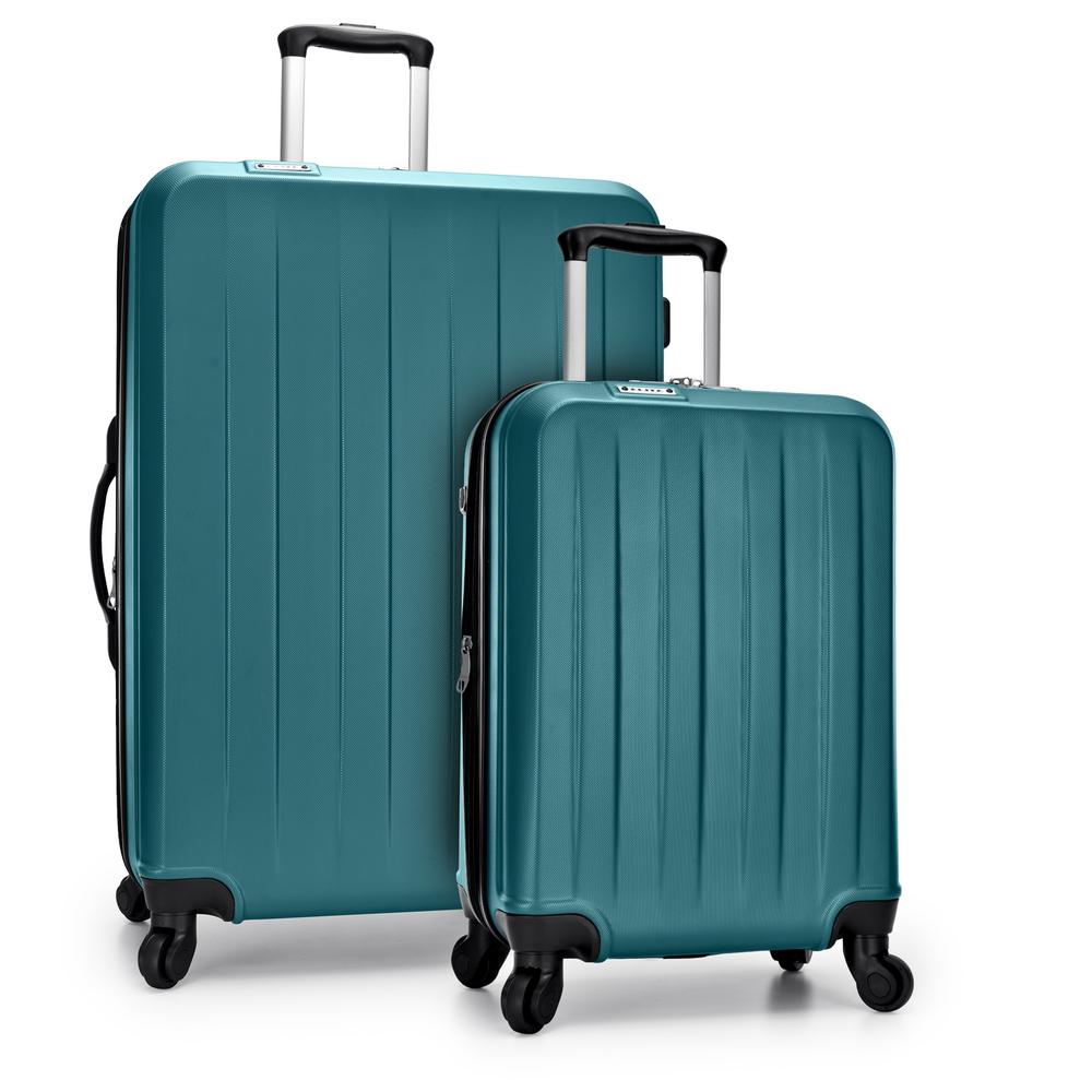 Elite Luggage Havana 2-Piece Teal Spinner Luggage Set with USB Port ...