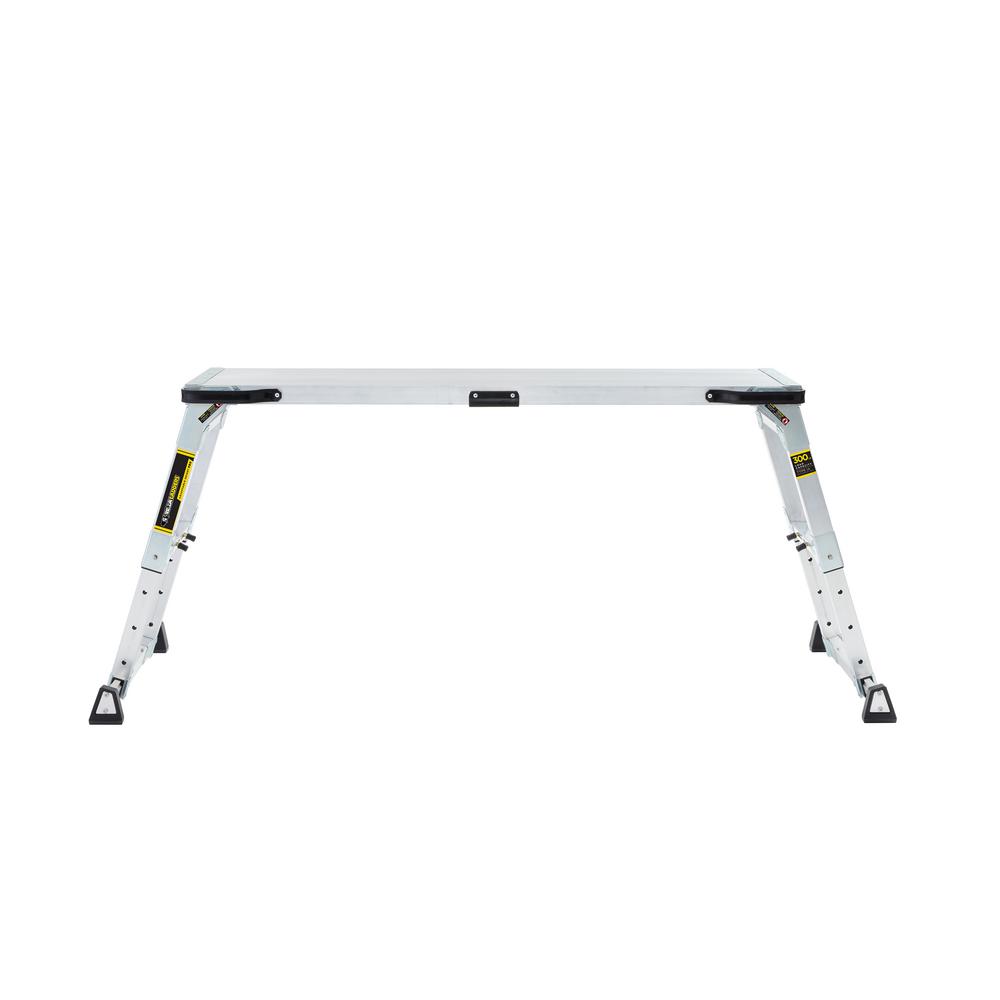 Gorilla Ladders 55 in. x 14 in. x 20 in. Aluminum HeavyDuty Adjustable
