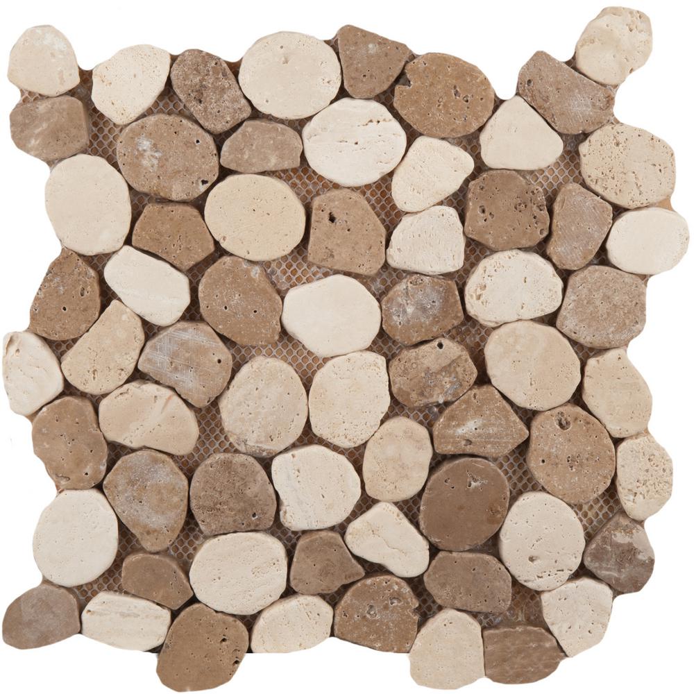 Wall 10x10 Pebble Rock Tile Flooring The Home Depot Pebble Rock Tile Flooring