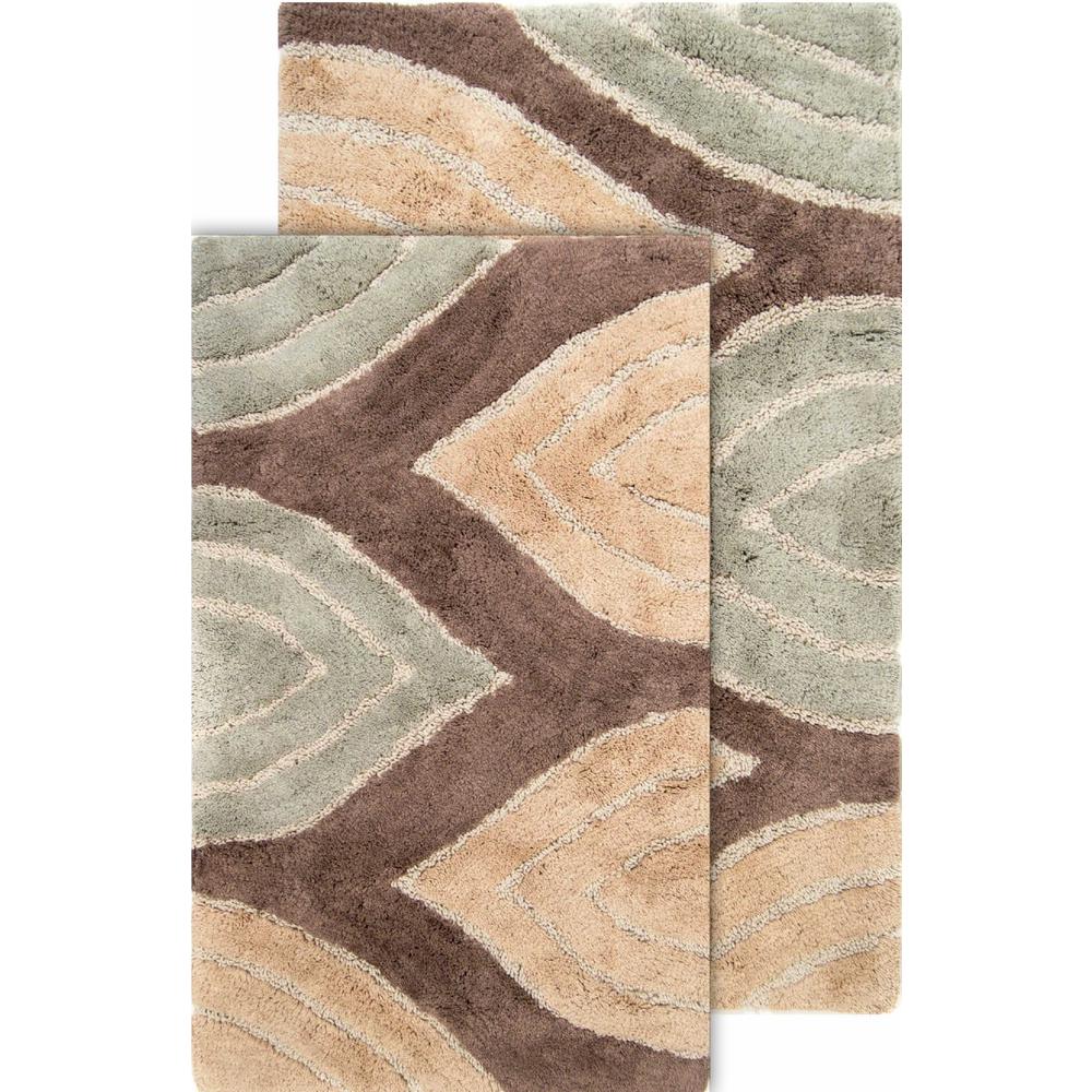 Chesapeake Merchandising Davenport 21 In X 34 And 24 40 2 Piece Bath Rug Set Tan