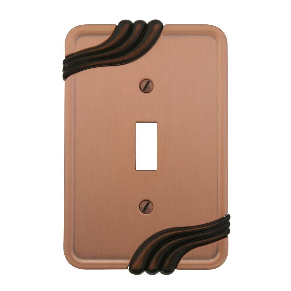 Amerelle Grayson 2 Toggle Wall Plate - Copper and Bronze-88TACVB - The ...