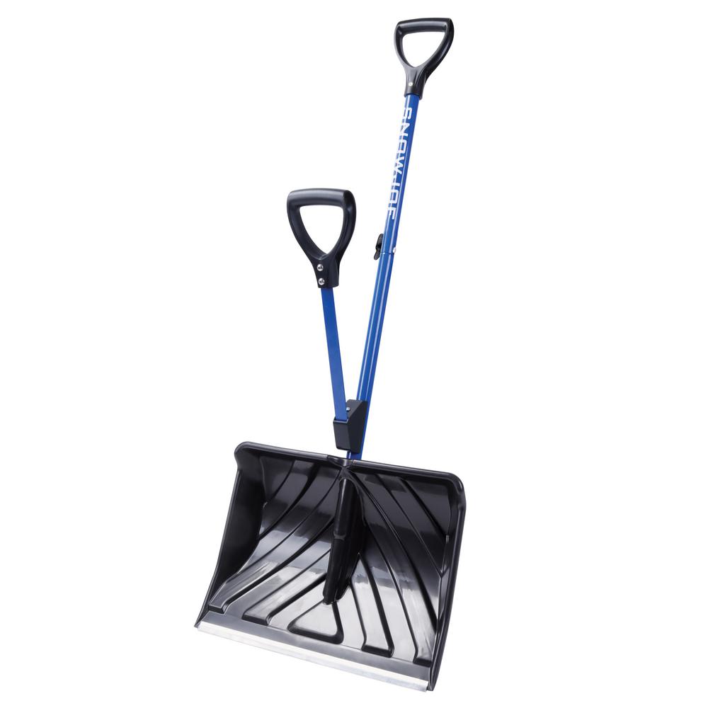 Snow Joe Shovelution 20 in. Poly Blade Back Saving Telescoping Snow