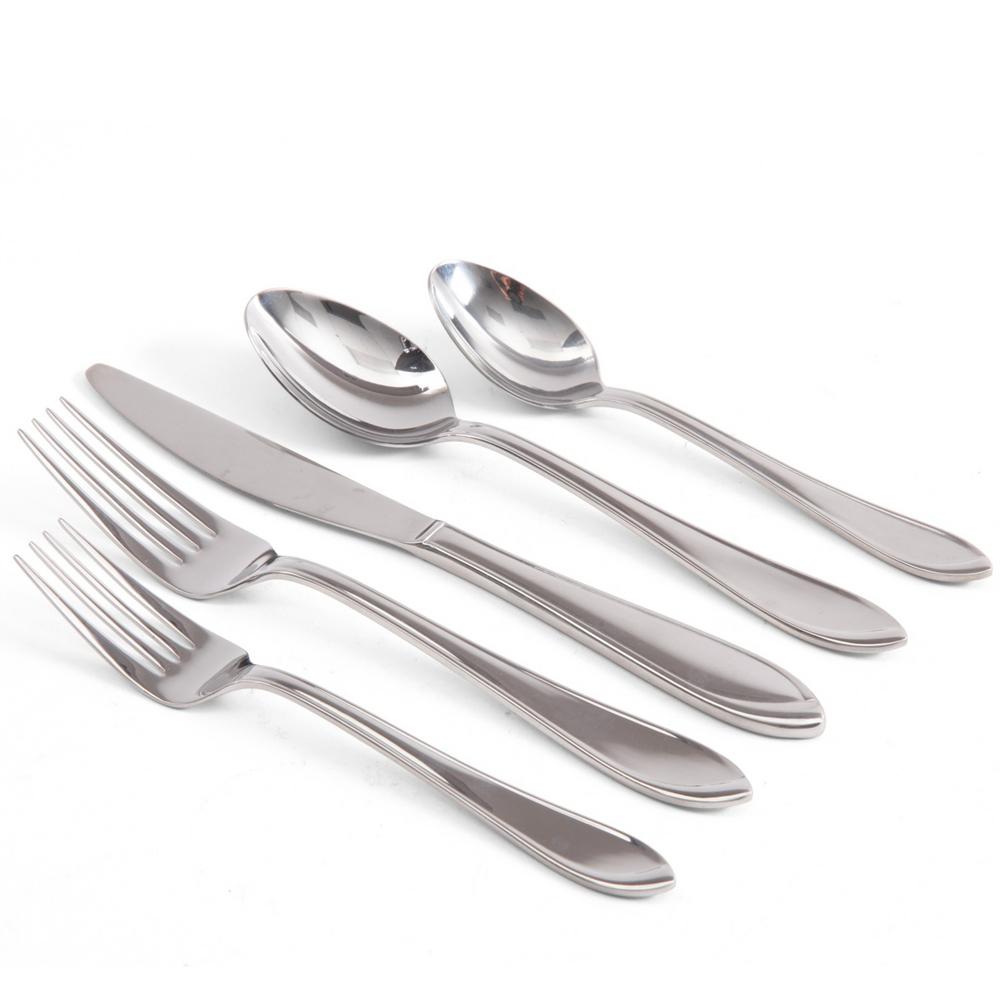 UPC 085081351326 product image for Newsome 20-Piece Stainless Steel (Silver) Flatware Set | upcitemdb.com