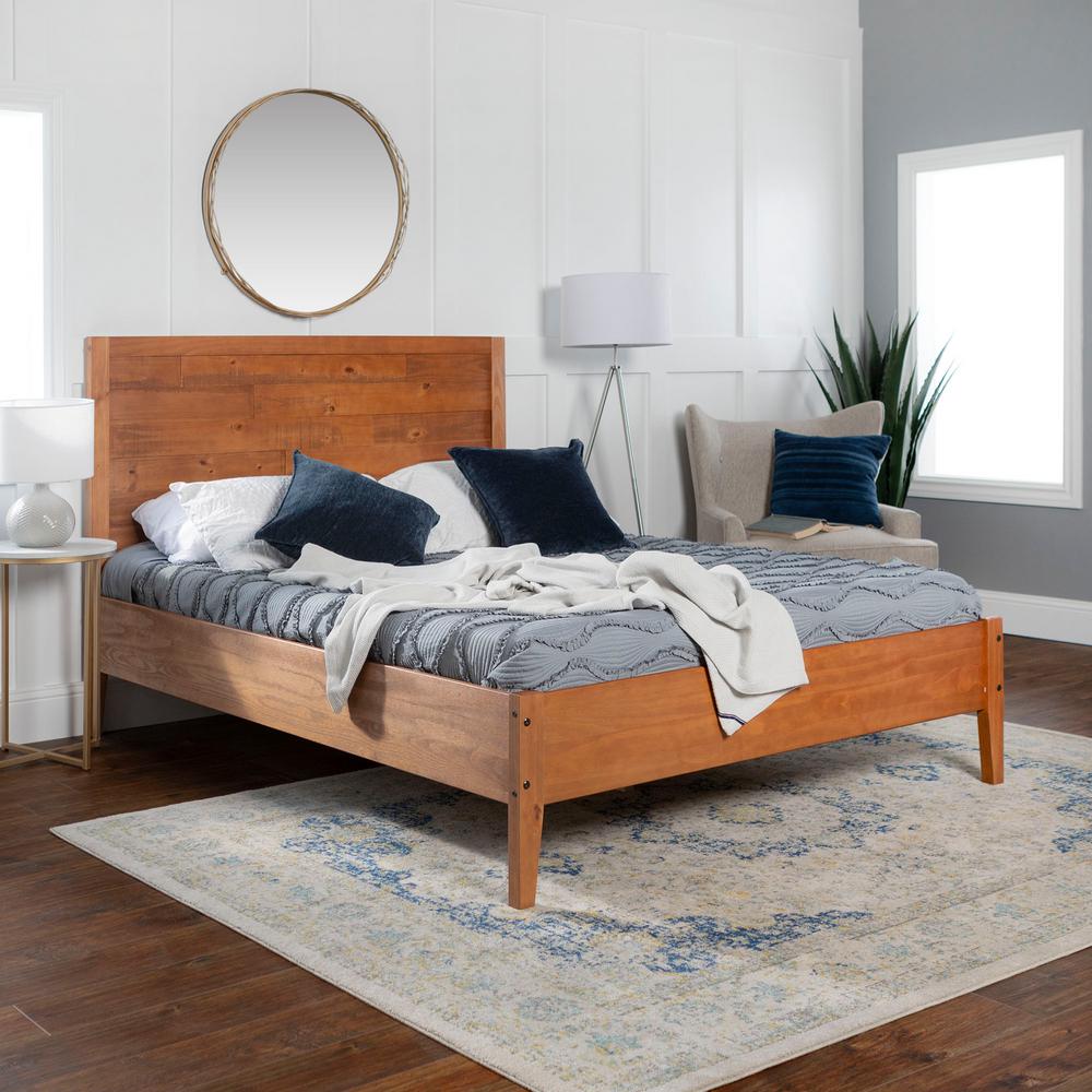 Walker Edison Furniture Company Plank Distressed Caramel Queen Solid Walker Edison Furniture Company Plank Distressed Caramel Queen Solid Wood Bed