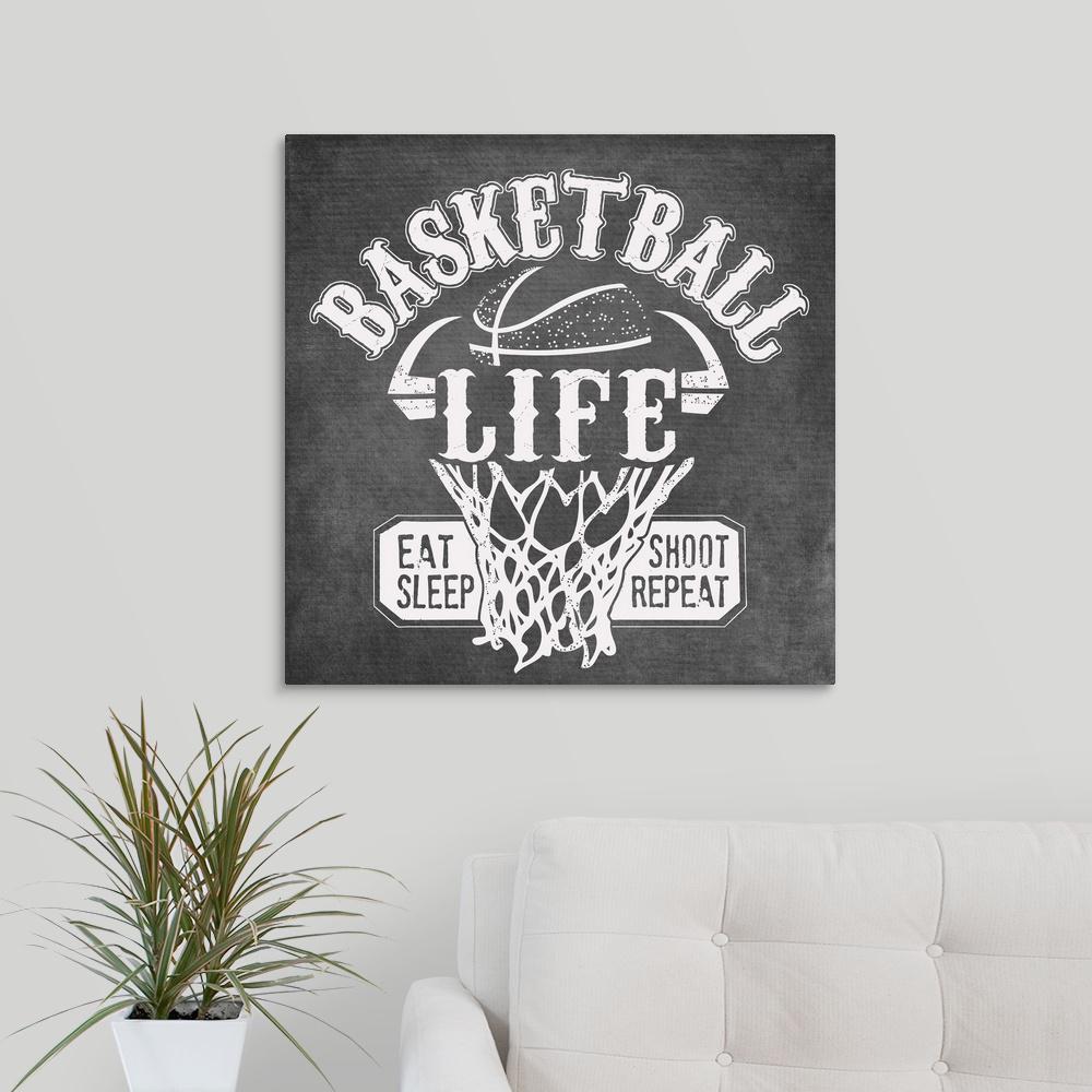 Greatbigcanvas 24 In X 24 In Basketball Life By Longfellow