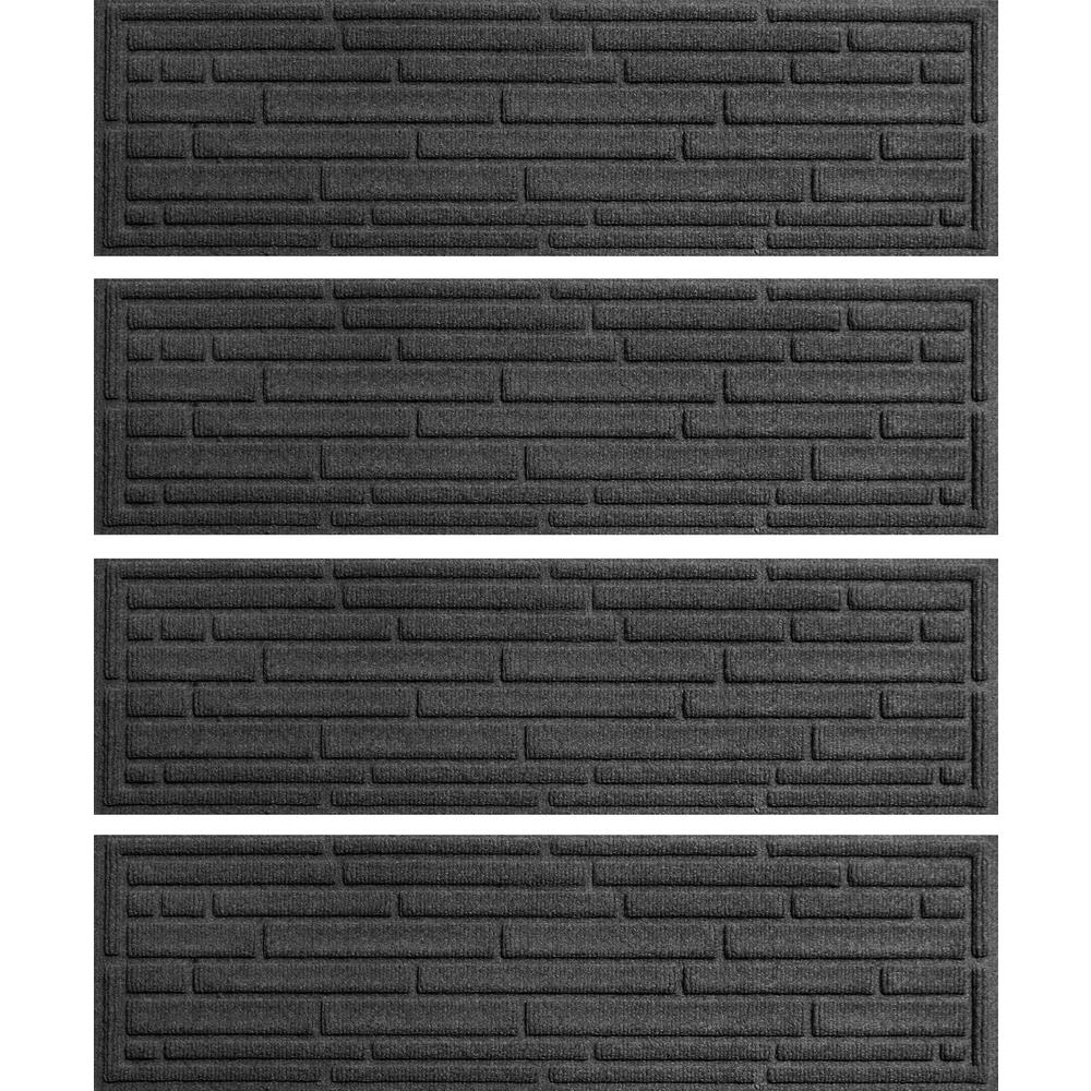 Aqua Shield Charcoal 8 5 In X 30 In Broken Brick Stair Tread