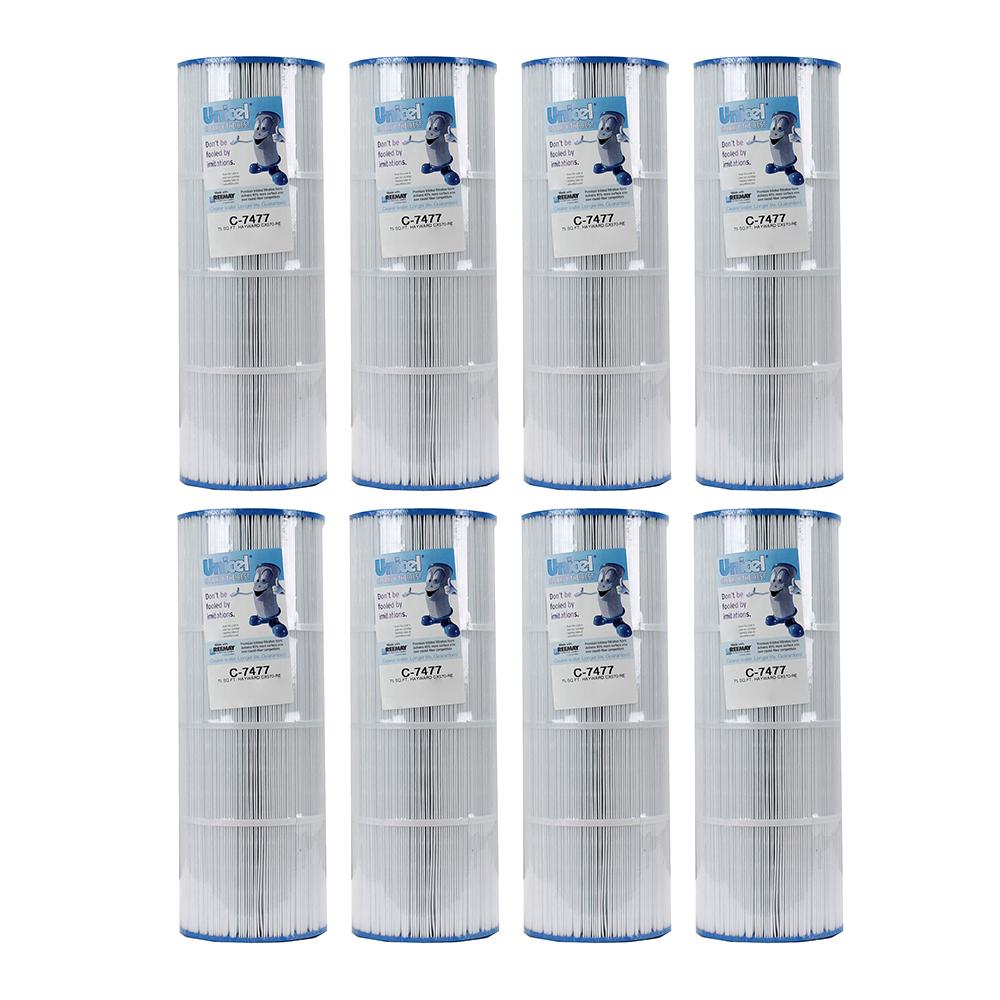 Unicel 7 in. Dia 75 sq. ft. Pool Replacement Filter Cartridge (8Pack