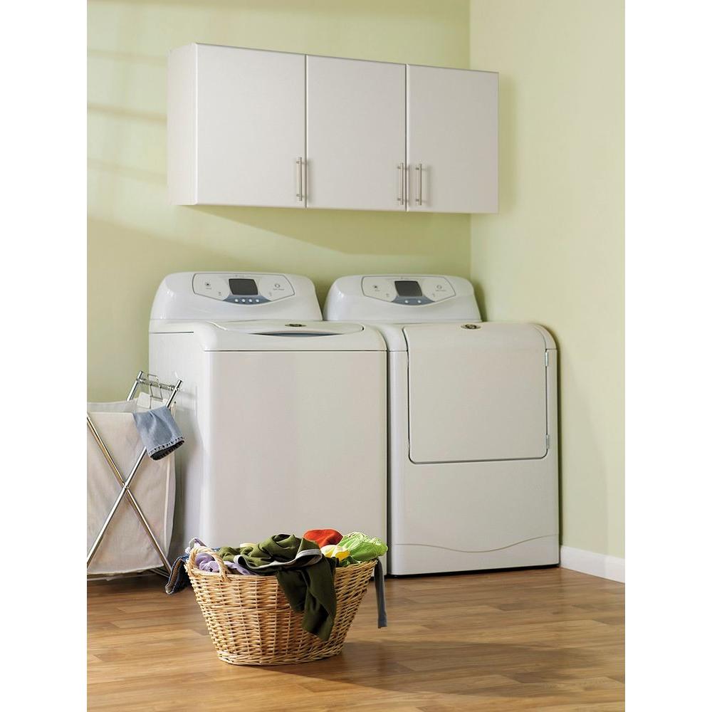 Prepac Elite 54 In 3 Door Wall Cabinet In White Wew 5424 The