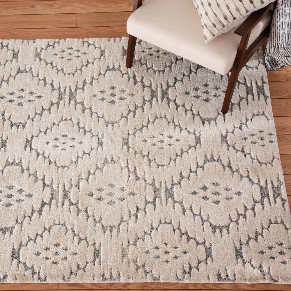Unbranded Bazaar Yara Grey White 5 Ft X 7 Ft Geometric Polypropylene Area Rug 7408 196 50hd The Home Depot