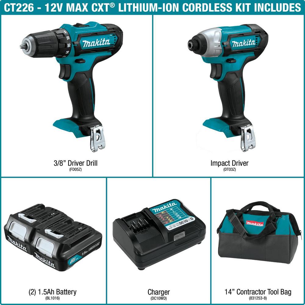 Drill Cordless Makita Power Tool Combo Kits Power Tools The