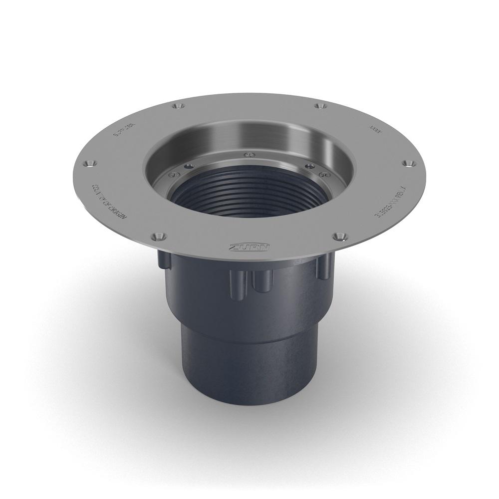 Zurn 5 in. Round PVC Cleanout Body (Less Cover) with Stainless Steel