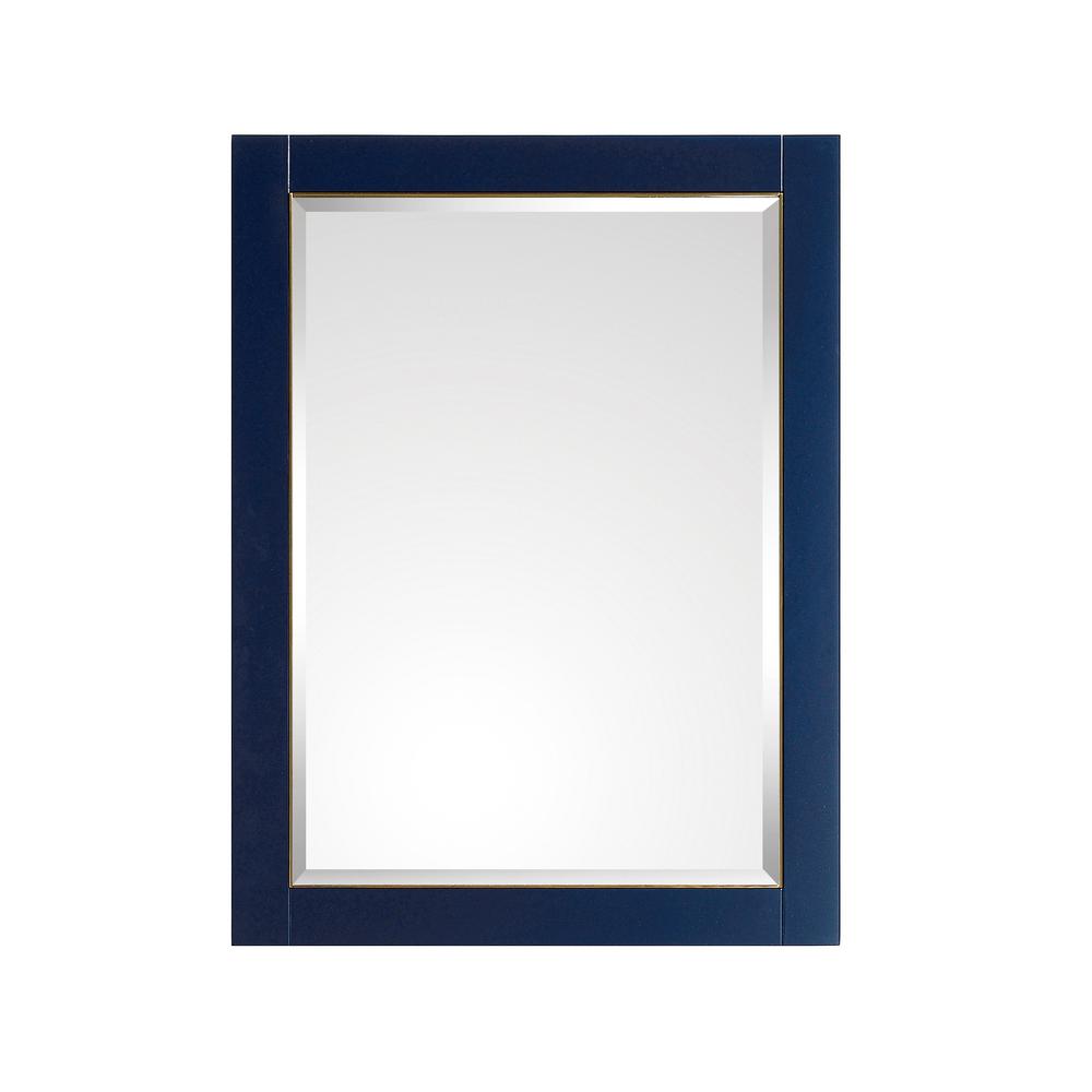 Avanity Mason 24 in. W x 32 in. H Single Wall Mirror in Navy Blue with