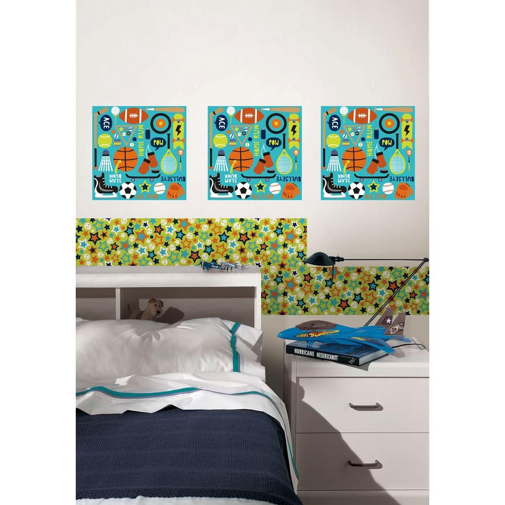 Wallpops 2 06 In Junior Varsity Stripes Wall Border Wps0604 The Junior Varsity Stripes Wall Border