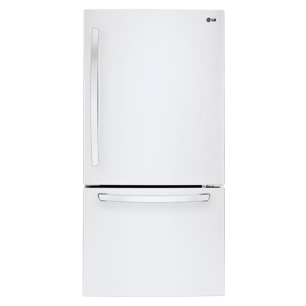 LG Electronics 24 cu. ft. Bottom Freezer Refrigerator in Smooth White