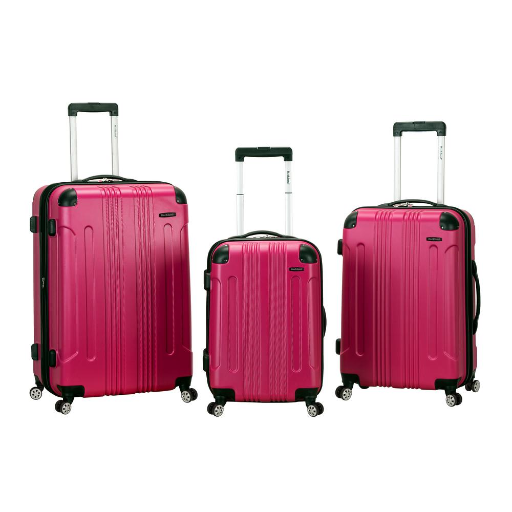 Rockland Sonic 3-Piece Hardside Spinner Luggage Set, Magenta, Pink was $480.0 now $144.0 (70.0% off)
