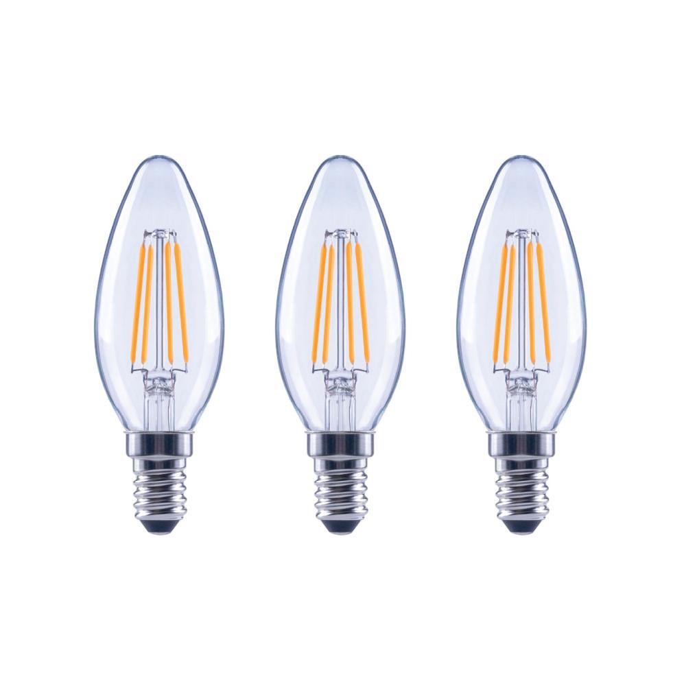 FG-03299 60-Watt Equivalent B11 Dimmable Energy Star Clear Glass Filament Vintage Edison LED Light Bulb in Soft White 3-Pack
