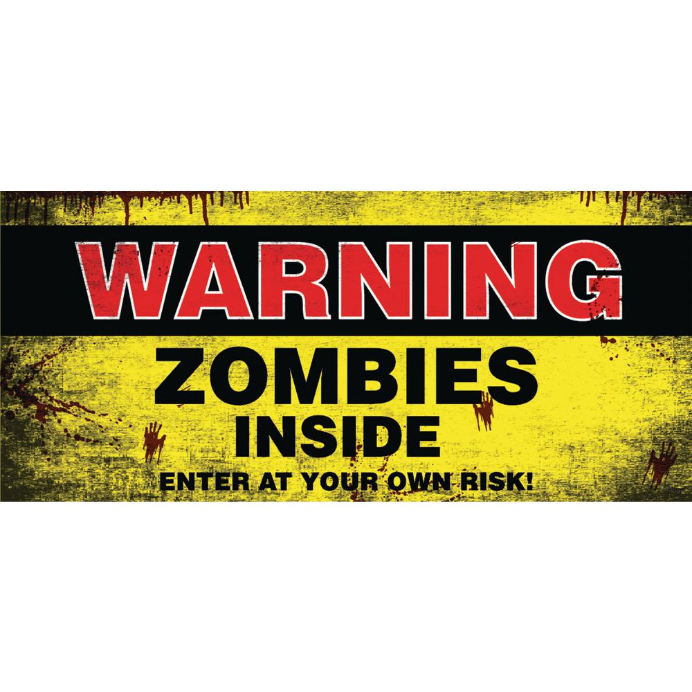 My Door Decor 7 Ft X 16 Ft Zombies Inside Halloween Garage Door